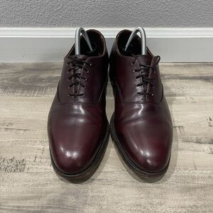 VTG Wright Men Dress Shoes Size 10.5C Cognac Brown Oxford Saddle Leather 419005C
